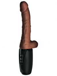 king cock plus 75 inch thrusting cock with balls brown